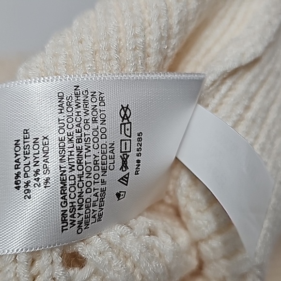 Express Loose Knit Crystal & Pearl Buttoned Cardigan - Picture 9 of 17